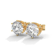 Round Solitaire Diamond Stud Earrings | 2.65 ct Total