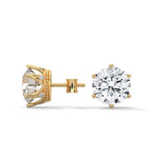 Round Solitaire Diamond Stud Earrings | 2.65 ct Total