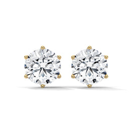 Round Solitaire Diamond Stud Earrings | 2.65 ct Total