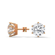 Round Solitaire Diamond Stud Earrings | 2.65 ct Total