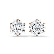 Round Solitaire Diamond Stud Earrings | 2.65 ct Total