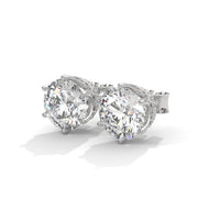 Round Solitaire Diamond Stud Earrings | 2.65 ct Total