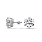 Round Solitaire Diamond Stud Earrings | 2.65 ct Total