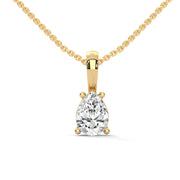 Sofia Pear Moissanite Solitaire Pendant (Without Chain)