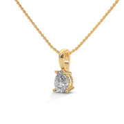 Sofia Pear Moissanite Solitaire Pendant (Without Chain)