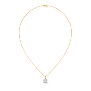 Solitaire Diamond Pendant with Four-Prong Setting (Without Chain)