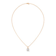 Solitaire Diamond Pendant with Four-Prong Setting (Without Chain)