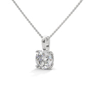 Solitaire Diamond Pendant with Four-Prong Setting (Without Chain)