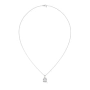 Solitaire Diamond Pendant with Four-Prong Setting (Without Chain)