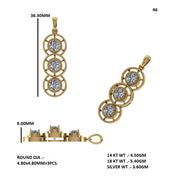 Trinity Round Diamond Pendant (Chain Sold Separately)