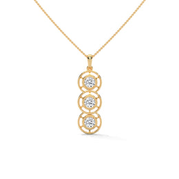 Trinity Round Diamond Pendant (Chain Sold Separately)