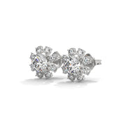 Starburst Cluster Diamond Stud Earrings