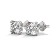 Cushion Cut Lab Grown Diamond Stud Earrings