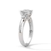 Dharvay Jewels Women three-stone Diamond Ring