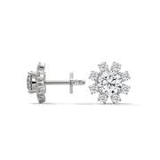 Starburst Cluster Diamond Stud Earrings
