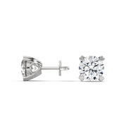Venice Solitaire Style Diamond Stud Earrings